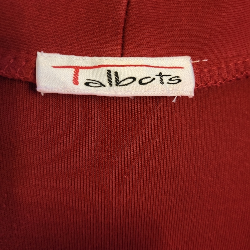 Talbots Medium Red Knit Cardigan Gold Buttons - Picture 10 of 10